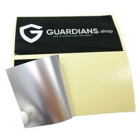 Autocollant adhésif personnalisé en PET chromé argent mat, auto-adhésif, imperméable, résistant aux hautes températures, carré
