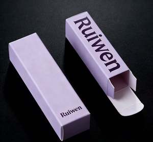 Custom Recyclable Cosmetic Packaging Soft <b>Box</b> <b>White</b> Paper Hot Stamping for Lipstick Bottle Premium Eco-Friendly Packaging - Product Image 4