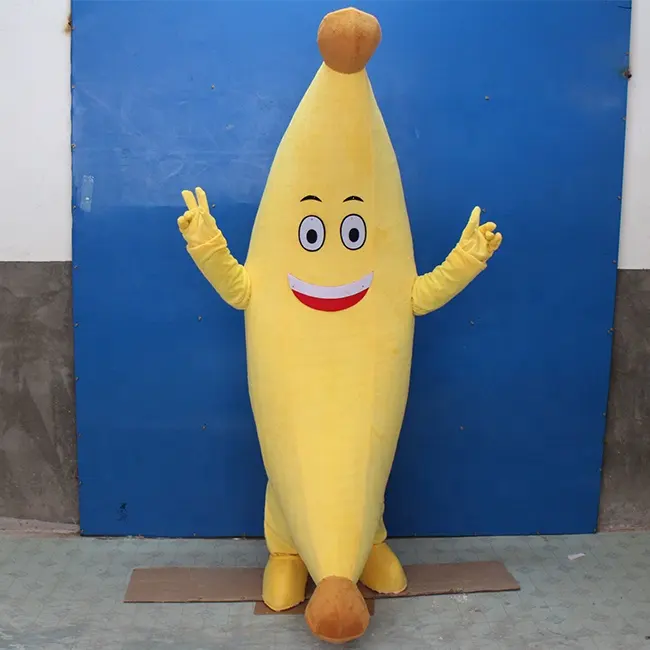 Funtoys venda quente personalizado amarelo banana mascote costume fruta mascote traje para venda