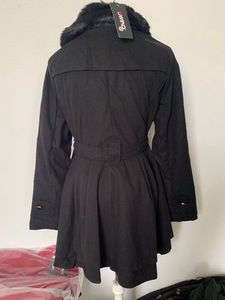 Abrigo Largo de Lana Sherpa para Mujer, Estilo Coreano, <span class=keywords><strong>Acolchado</strong></span>, Doble Botonadura, Estilo Inglés - Product Image 6