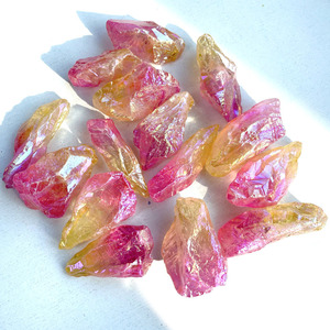 Piedra de Cristal Natural en Bruto con Galvanoplastia Tipo Diente, Galvanoplastia Multicolor en el Núcleo, Piedra de Cristal en Bruto para el Hogar - Product Image 4