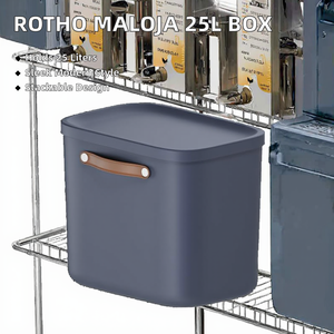 Caja de Almacenamiento Rectangular Moderna <span class=keywords><strong>Rotho</strong></span> Maloja 25L (PP Reciclado) Diseño Versátil y Apilable Dimensiones 39.5x34cm - Product Image 2