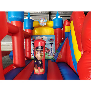Château gonflable d'extérieur Paw Patrols, combo <span class=keywords><strong>de</strong></span> <span class=keywords><strong>jeux</strong></span> gonflables, structure gonflable <span class=keywords><strong>de</strong></span> dessin animé avec toboggan pour enfants - Product Image 4