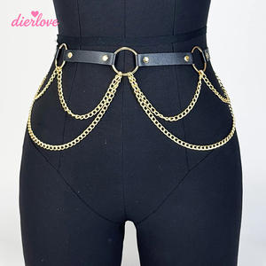 Dierlove Erwachsenen-Sexzubehör Lederbekleidung SM-Accessoires für Frauen und Paare Schlafzimmer <span class=keywords><strong>Sex</strong></span>-Fesseln Strumpfhalter Edelstahl - Product Image 4