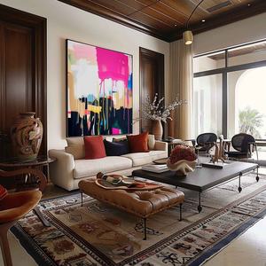 Arte de Pared, Decoración del Hogar, Pintura Hecha a Mano de Lujo, Decoración del Hogar, Arte de Pared, Pintura al Óleo Abstracta Colorida sobre Lienzo - Product Image 4