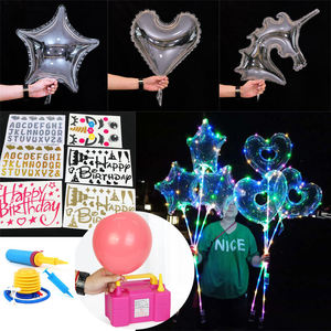 Décoration de scène de mariage, ballons en latex à confettis volants à l'hélium BOBO or et argent, décoration de scène d'anniversaire - Product Image 2