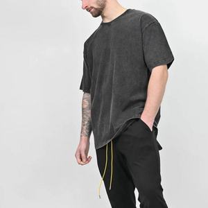 T-shirt pour homme 100% coton, impression DTG personnalisée, surdimensionné, épaules tombantes, délavage acide - Product Image 5