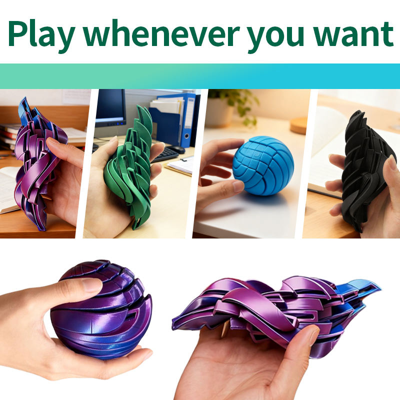 Slaimu Plastic Stress Ball-Squishy Sensory Fidget Toy for Anxiety Relief | Non-Toxic & Mess-Free