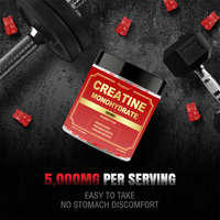 Rosebest, fournisseur chinois, gommes à la créatine monohydrate aromatisées à la fraise, 5 g, sans sucre, supplément de créatine 5000 mg