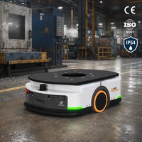 Robot logistique fiable de 500 kg, plateforme mobile AMR avec technologie SLAM laser et protection IP54 pour environnement d'atelier industriel