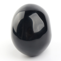 Tête de mort en cristal d'obsidienne noire en pierre naturelle pour la décoration