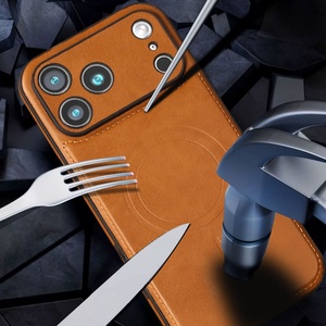 Fundas Magnéticas de Cuero PU al por Mayor para iPhone 17 12 13 14 15 16 Pro Max 17 Air, Cubierta Protectora con Carga Inalámbrica - Product Image 6