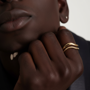 Bague fine en acier inoxydable Dme, tendance, religieuse, classique, plaquée or 18 carats, étanche, incrustation pour enfants - Product Image 1