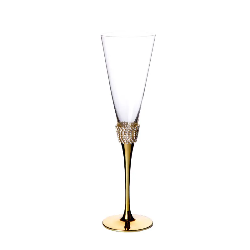 Verre à champagne verre de cristal incrusté de diamants créatifs verre à pattes hautes, verre à cocktail maison, coffret cadeau d'ustensiles de vin