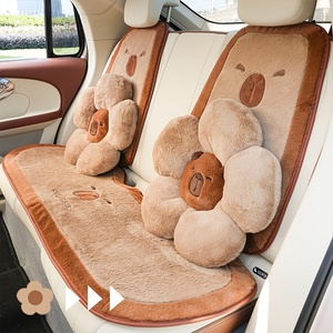 Coussin en peluche Capybara fleur, design animal en peluche, coussin universel toutes saisons, support lombaire pour voiture, décoration intérieure - Product Image 4