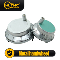 Generador de Pulsos Manual HLTNC con Volante, Diámetro de 61mm y 80mm, 5V 12V, 25/100 Pulsos, Codificador MPG de Metal Plateado para Controlador PLC Mach3