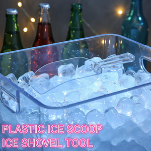 Vente en gros pour petites commandes : Cuillère en plastique transparente à fond plat de 4 oz pour cuisine, garde-manger, aliments pour animaux, lessive, seaux à glace, farine, sucre - Product Image 4