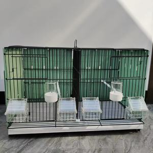 Cages d'élevage de canaris en fil blanc empilables à 4 niveaux, pliables, faites à la main, cage de luxe pour oiseaux d'amour, emballage en carton avec boîte à boisson - Product Image 5