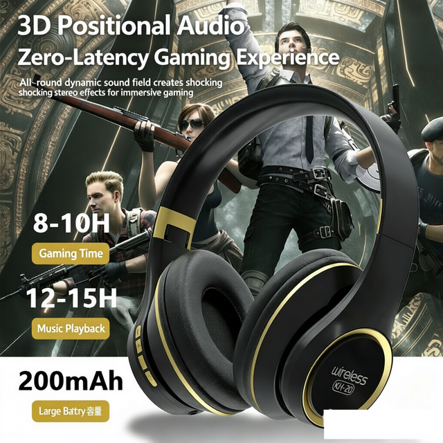 KH20 Over Ear Wireless for 5.3 Head-Mounted Call Headphones for PS4 Creative Game E-Sports