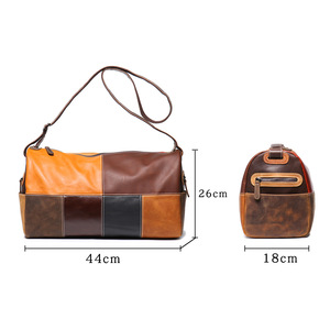 Emboss Logo Genuine Leather Casual Zipper Crossbody Shoulder <b>Bag</b> <b>for</b> <b>Men</b> Summer Travel Organizer Stylish Messenger <b>Bag</b> - Product Image 3