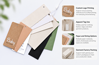 Étiquette de vêtement en papier avec logo personnalisé pour marque de vêtements