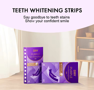 Bandes blanchissantes pour les dents violettes PAP sans résidus, douces pour les dents sensibles, menthe, blanchiment professionnel des dents violettes, résultats rapides et frais à domicile - Product Image 6
