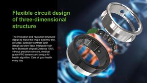 Oem dài thời gian chờ không thấm nước 5ATM quản lý sức khỏe tập thể dục theo dõi tự động quay số Vòng thông minh - Product Image 4