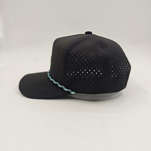 Custom 5-Panel Unisex Polyester/Cotton Baseball Caps Dobby Dot Design Waterproof PVC Patch Single Breasted <b>Buckle</b> for Running - Product Image 3