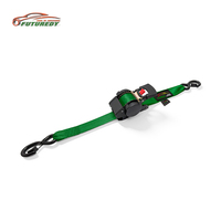 Sangle d'arrimage à cliquet rétractable automatique à contraction lente de 2 po x 10 pi, 4400 lb, couleur personnalisée pour le maintien de la cargaison des remorques de bateaux