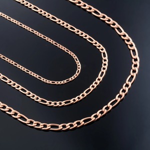Chaîne Figaro pour homme en acier inoxydable, collier long pour femme, plaqué or rose, collier ras du cou, accessoires de fabrication de bijoux - Product Image 4