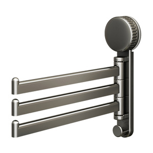 <b>Suction</b> <b>Cup</b> Towel Rack Wall Mounted Foldable Kitchen Bathroom Storage Rack With <b>Hooks</b> For Dishcloth And Towels - Product Image 5