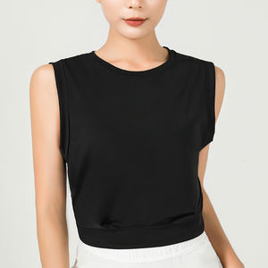 Camiseta Deportiva de Tirantes para Mujer, Cuello en V, Tejido de Secado Rápido, Color Sólido, Sublimación, Logotipo Personalizado de Alta Calidad - Product Image 1