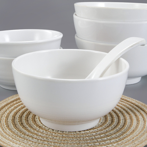 Biểu tượng tùy chỉnh hình dạng hiện đại nhà bếp gạo thực phẩm ăn tối bát thìa cơm canh Ramen melamine bát - Product Image 2