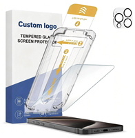 Film de protection d'écran en verre trempé ultra-résistant HD transparent, imperméable, avec impression de logo personnalisée, dureté 9H, résistant aux chocs pour téléphone portable