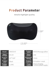 หมอนนวดคุณภาพสูงเพื่อการผ่อนคลายกล้ามเนื้อนวดลึกและประคบร้อนรวมบำบัดสุขภาพที่บ้าน - Product Image 6