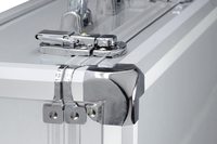 Boîte de rangement en aluminium noir argenté personnalisable de haute qualité, valise rigide, petite boîte de transport en aluminium portable