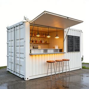 Bar Contemporáneo Prefabricado en Contenedor de Envío de 40 pies con Cocina Totalmente Equipada y Cafetería para Uso en Exteriores - Product Image 1
