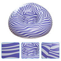 Canapé et fauteuil gonflables en PVC pliables, modernes, de haute qualité, personnalisables, légers, à motif rayé, pour usage hôtelier