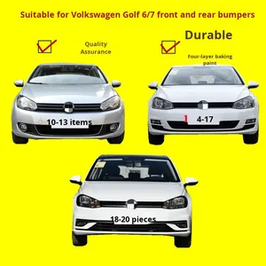 Per Volkswagen <span class=keywords><strong>Golf</strong></span> 6 <span class=keywords><strong>paraurti</strong></span> protettivi anticollisione <span class=keywords><strong>7</strong></span> <span class=keywords><strong>7</strong></span>.5 CF verniciato <span class=keywords><strong>paraurti</strong></span> anteriore e posteriore copre nuovo aggiornamento condizioni - Product Image 6