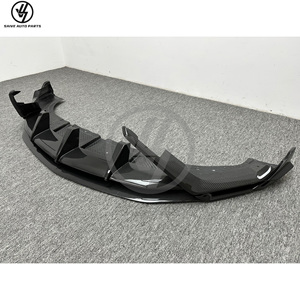 Lèvre de pare-chocs avant en fibre de carbone brillante style Topcar pour Lamborghini URUS 2018-2019, kit carrosserie diffuseur avant en carbone, pièces de diffuseur de voiture - Product Image 5