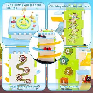 Casa <span class=keywords><strong>de</strong></span> Juegos con Pista <span class=keywords><strong>de</strong></span> Carreras Multijugador, Juguete Creativo para Niños Pequeños, Rampa para Autos, Tobogán, <span class=keywords><strong>Torre</strong></span> <span class=keywords><strong>de</strong></span> Bolas Rodantes, Juego <span class=keywords><strong>de</strong></span> Combinación con Música - Product Image 5