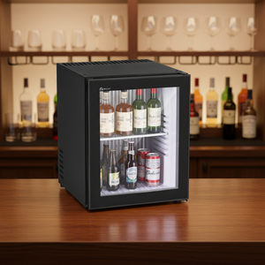 Réfrigérateur portable de haute qualité, 30 L, porte en verre, refroidissement par air, silencieux, mini bar portable, réfrigérateur de chambre pour chambre à coucher - Product Image 1