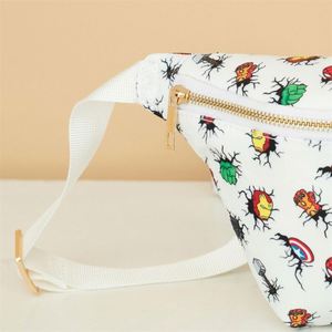 กระเป๋าคาดเอวเด็กพิมพ์ลายการ์ตูนแฟชั่น คุณภาพสูง ผ้าไนลอนกันน้ำ สายปรับได้ ซิปปิด พกพาสะดวก - Product Image 2