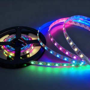Bande LED adressable RGBW RGBIC SPI DMX à effet de poursuite DC5V SMD SK6812/WS2812 IP20/68 avec contrôle TUYA/capteur pour éclairage de fête/scène - Product Image 5