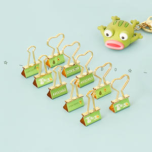 Ensemble de Clips créatifs en métal, étiquettes de photo, pour billets, lettres et papiers, <span class=keywords><strong>avocat</strong></span>, couleur or, tendance moyenne, 25mm, 12 pièces/boîte - Product Image 2