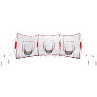 Filet de frappe de baseball/softball pliable portable de haute qualité et durable à trois côtés, avec cadre en métal et polyester, couleur personnalisable