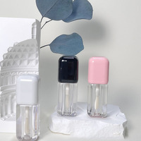 Tubes carrés de 4 ml pour gloss à lèvres, contenants vides pour gloss à lèvres, grand applicateur, emballage cosmétique rechargeable, flacon de gloss à lèvres