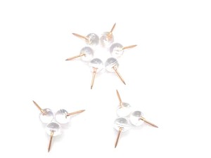 Goupilles de décoration transparente pour tableau en liège, 10 pièces, 9.5mm, lot d'affiches à tête ronde en plastique, épingles de cartes - Product Image 5