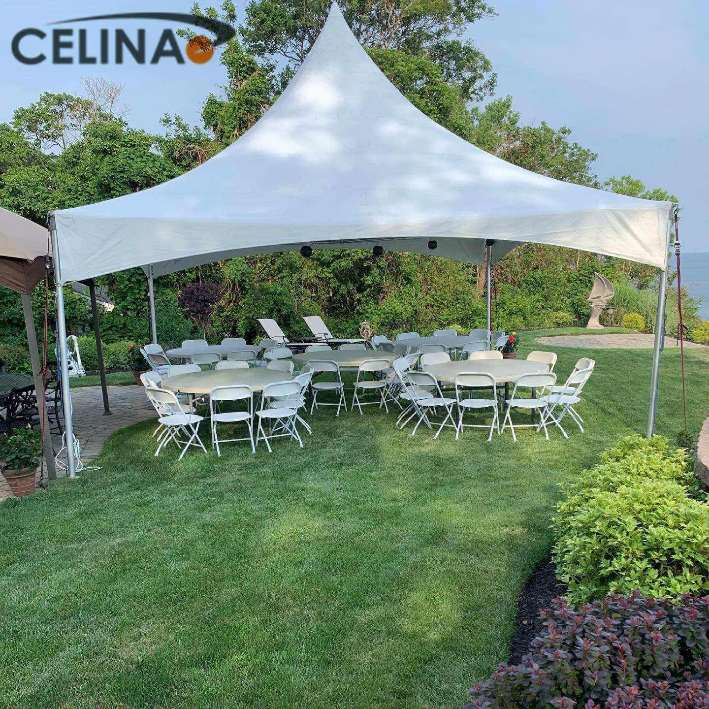 Celina White Large Event Wedding Outdoor Party Portable Folded Gazebo  Folding Canopy Tent 20 X 20