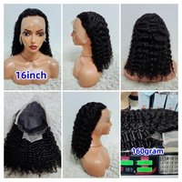 Promotion Letsfly 21$ Perruques Remy bouclées Water Wave 10 12 14 16 pouces 13x4 Lace Frontal 100% Cheveux Humains 9A 180% Vente en Gros Disponible